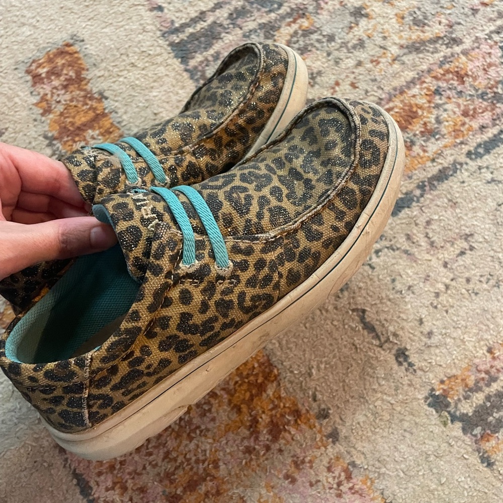 Kids 4C Ariat Leopard/Teal Print Shoes